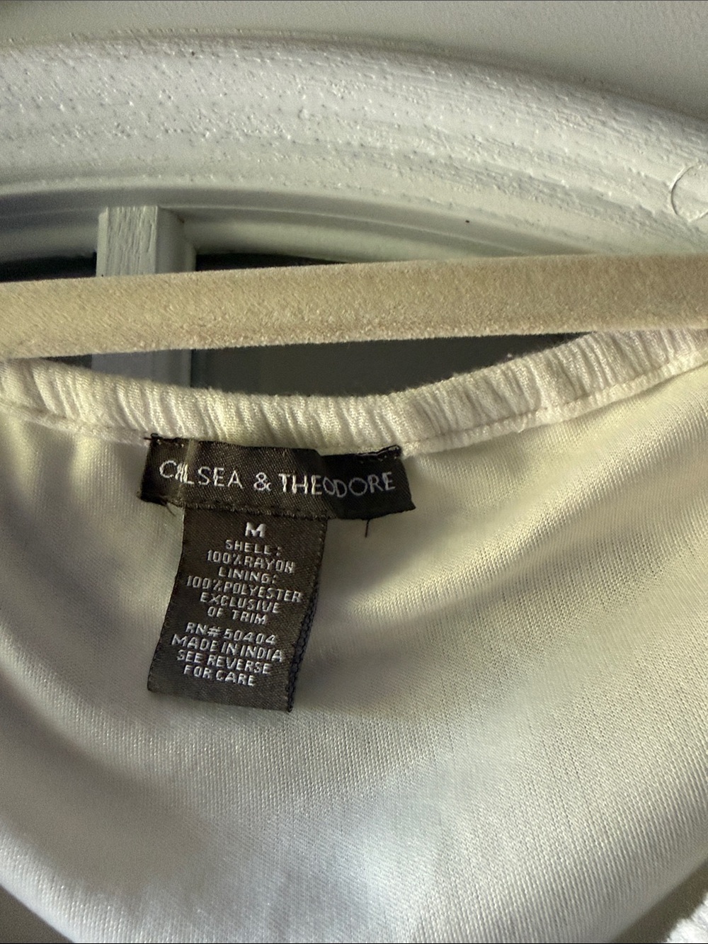 Chelsea & Theodore White Peasant Blouse with Multicolor Floral Embroidery - Picture 2 of 5